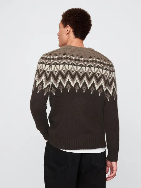GAP  Pánsky sveter s prímesou vlny Fair Isle 521698-05 Veľkosť: XL