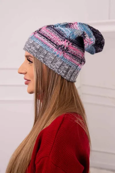 marka niezdefiniowana Čapica s fleece Klaudia K255 ružová+tmavošedá