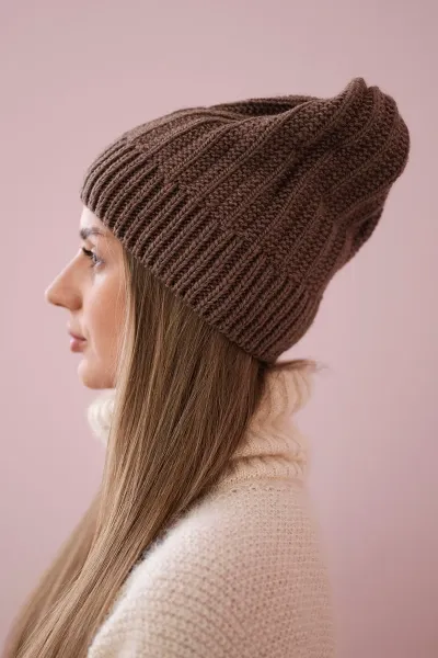 Kesi Čapica s fleece Anna K238 mocca
