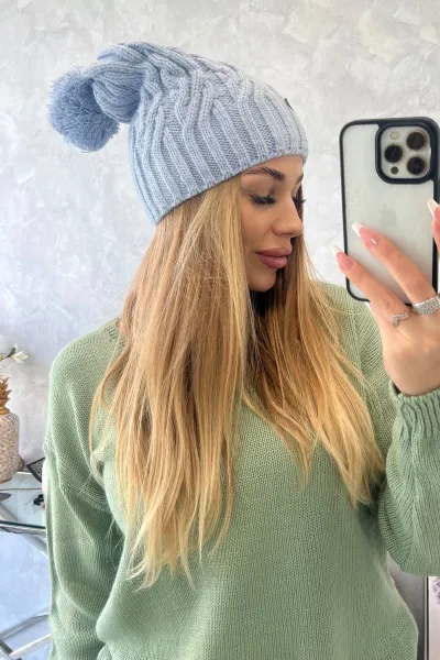 Kesi Čapica s fleece Paulina K227 modrá