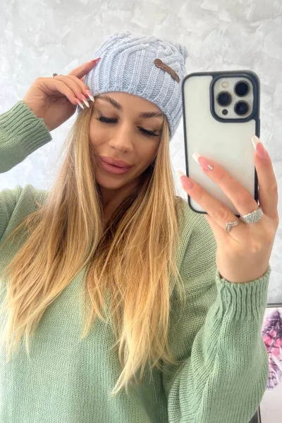 Kesi Čapica s fleece Paulina K227 modrá