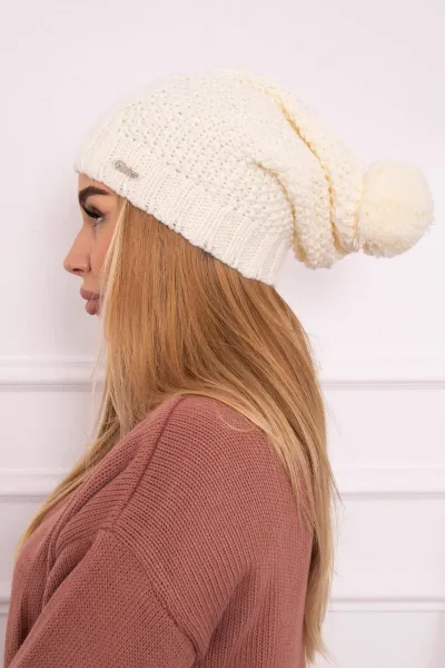 Kesi Čapica s fleece Karolina K243 ecru