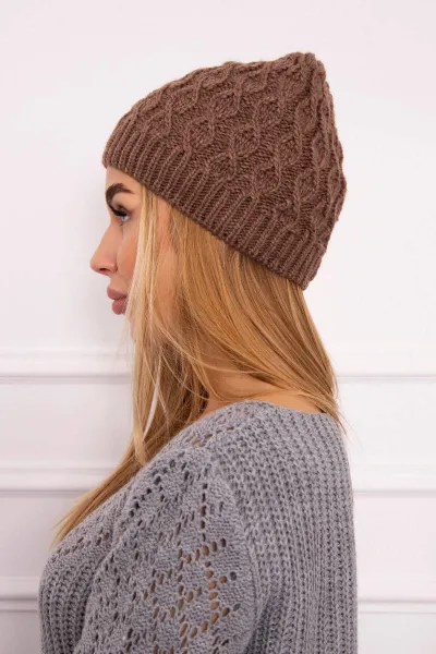 Kesi Čapica s fleece Roma K224 mocca