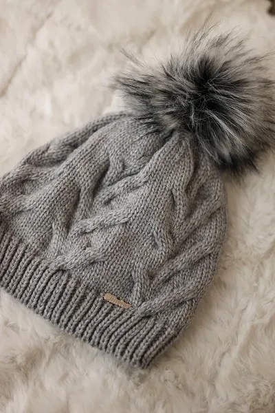 Kesi Čapica s fleece Ela K242 svetlo šedá