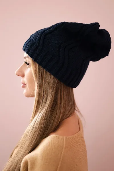 Kesi Čapica s fleece Sylwia K244 námornícka modrá