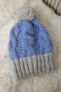 Kesi Čapica s fleece Paris K212 modrá+šedá
