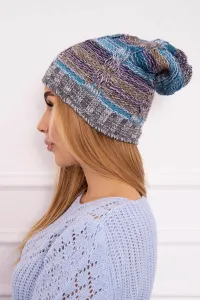 Kesi Čapica s fleece Klaudia K255 námorná+sivá