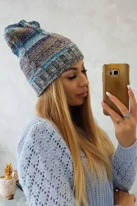 Kesi Čapica s fleece Klaudia K255 námorná+sivá