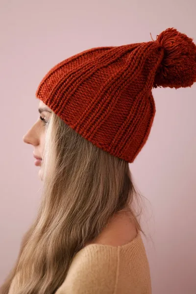 Kesi Čapica s fleece Idalia K284 hnedá
