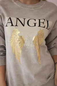 Kesi Włoski Bavlnená súprava Angel mikinové + nohavice béžový