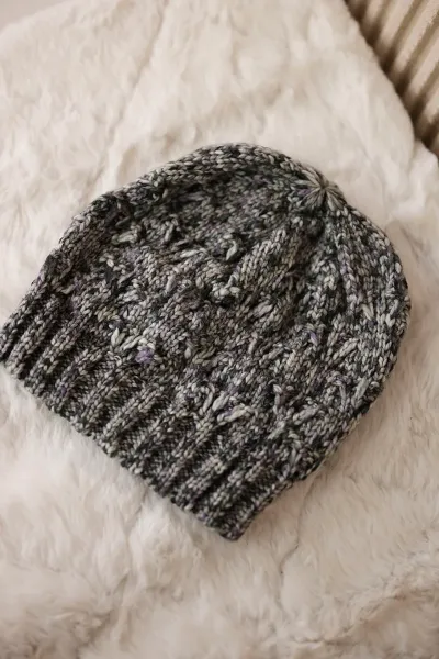 Kesi Čapica s fleece Roksana K209 šedá + fialová