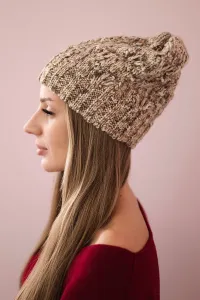 Kesi Čapica s fleece Roksana K209 tmavo béžová