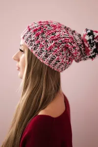 Kesi Dámska čiapka s pomponom Maria K335 fuchsiová