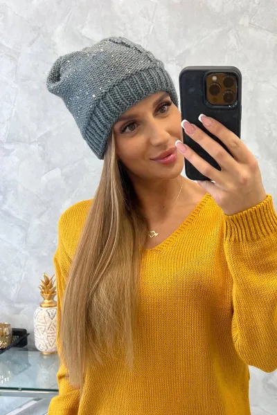 Kesi Dámska čiapka Amira K359 tmavošedý