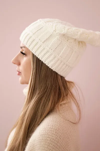Kesi Čapica s fleece Marta K231 ecru