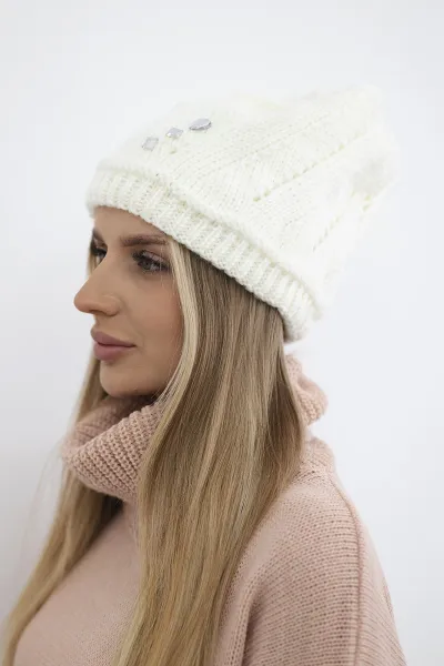 Kesi Dámska čiapka Larisa K395 ecru