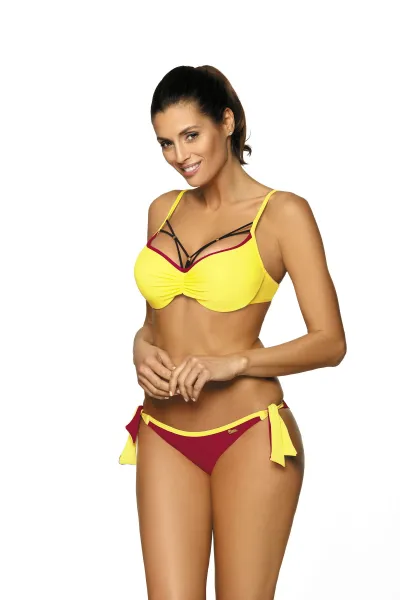 Shirley Magenta-Duffy M-455 (2) Yellow-Raspberry Swimsuit