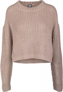 Women's wide oversize sweater in dark brown color