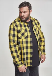 Plaid flannel shirt blk/honey