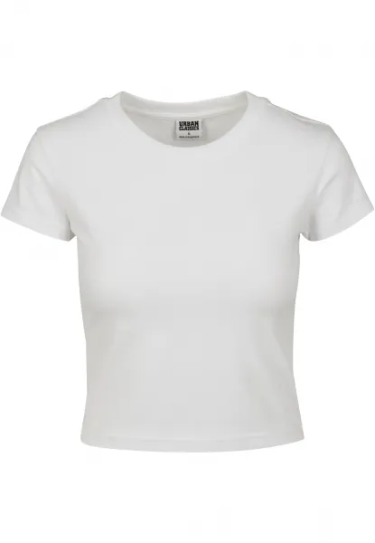 Women's Stretch Jersey Cropped Tee White