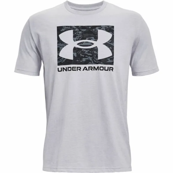 Pánske tričko s krátkym rukávom UNDER ARMOUR UA ABC CAMO BOXED LOGO SS-GRY