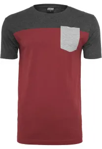 3-Tone Pocket T-Shirt Burgundy/Cha/Grey