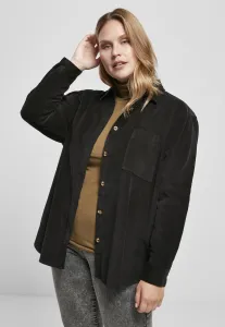 Women's corduroy oversized shirt black