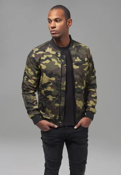 Bunda s maskáčovým vzorom Light Camo Bomber woodcamo