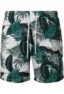 Patterned Swimsuit Shorts Palm Leaves
