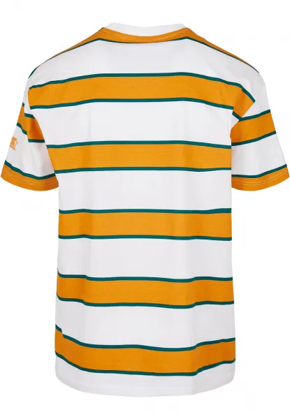 Starter Logo Striped Tee White/Yellow