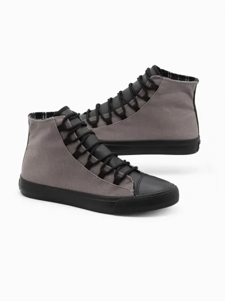 Ombre Men's shoes sneakers in combined materials - graphite