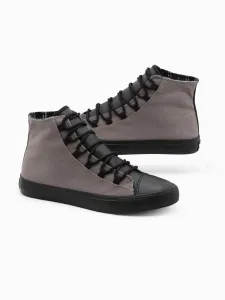 Ombre Men's shoes sneakers in combined materials - graphite