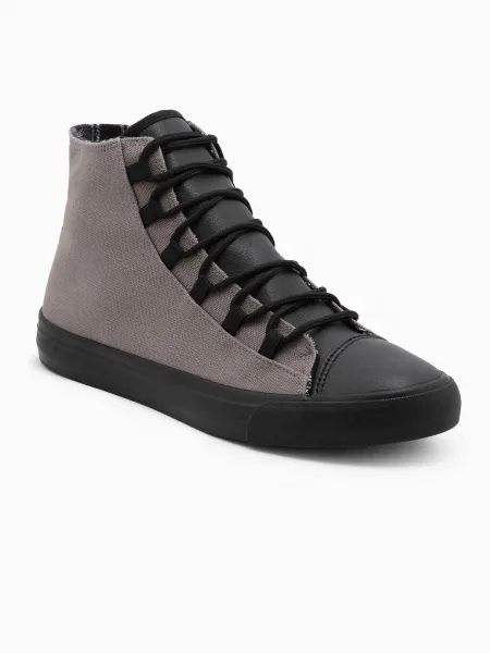 Ombre Men's shoes sneakers in combined materials - graphite