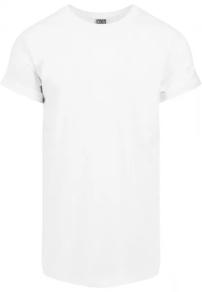 Long T-shirt with a long shape in white