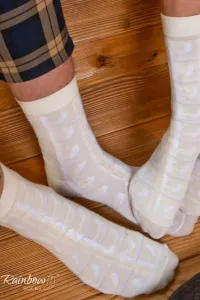 ZOOKSY/RAINBOW SOCKS Ponožky dúhových ponožiek biela čokoláda 1 pár