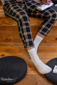 ZOOKSY/RAINBOW SOCKS Ponožky dúhových ponožiek biela čokoláda 1 pár