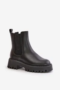 BIG STAR SHOES Kožené Zateplené Chelsea Čižmy Dámske Big Star