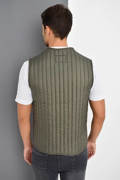 Y8611 DEWBERRY MEN'S VEST-KHAKI