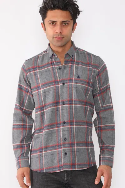G708 DEWBERRY MEN'S SHIRT-ANTHRACITE