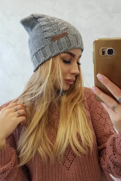 Kesi Čapica s fleece Ula K271 sivá