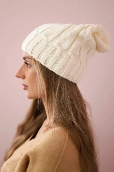 Kesi Čapica s fleece Iwona K221 ecru