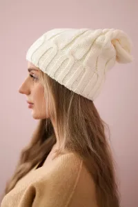Kesi Čapica s fleece Iwona K221 ecru