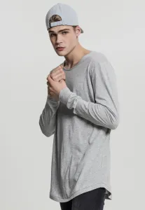 Extended T-shirt with long sleeves grey