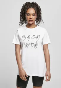 Women's FU T-shirt in sign language white