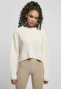 Women's wide oversize sweater whitesand