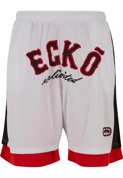 Společnost Ecko Unltd. BBALL Shorts - White/Red