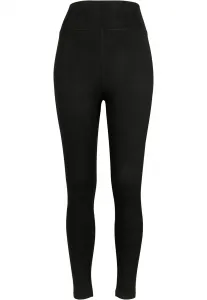 Women's high-waisted jersey leggings black