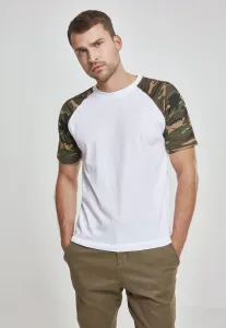 Raglan contrasting t-shirt wht/woodcamo