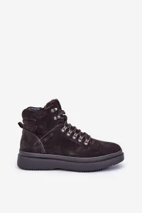 BIG STAR SHOES Semišové pánske zateplené čižmy Big Star
