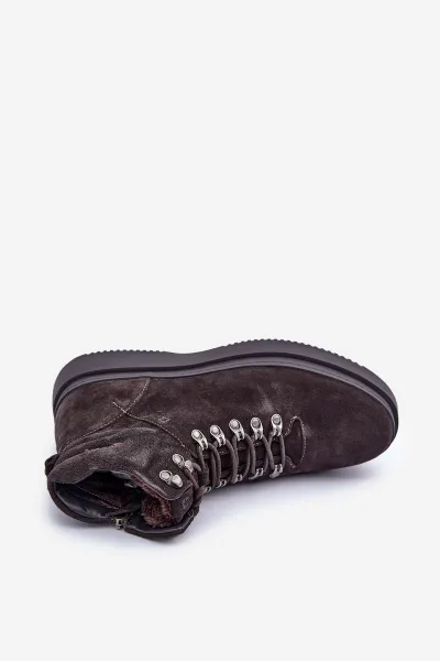 BIG STAR SHOES Semišové pánske zateplené čižmy Big Star
